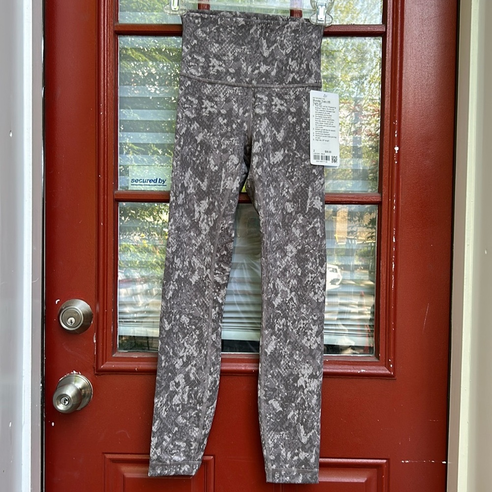 Lululemon Snakeskin Print Wunder Train Leggings